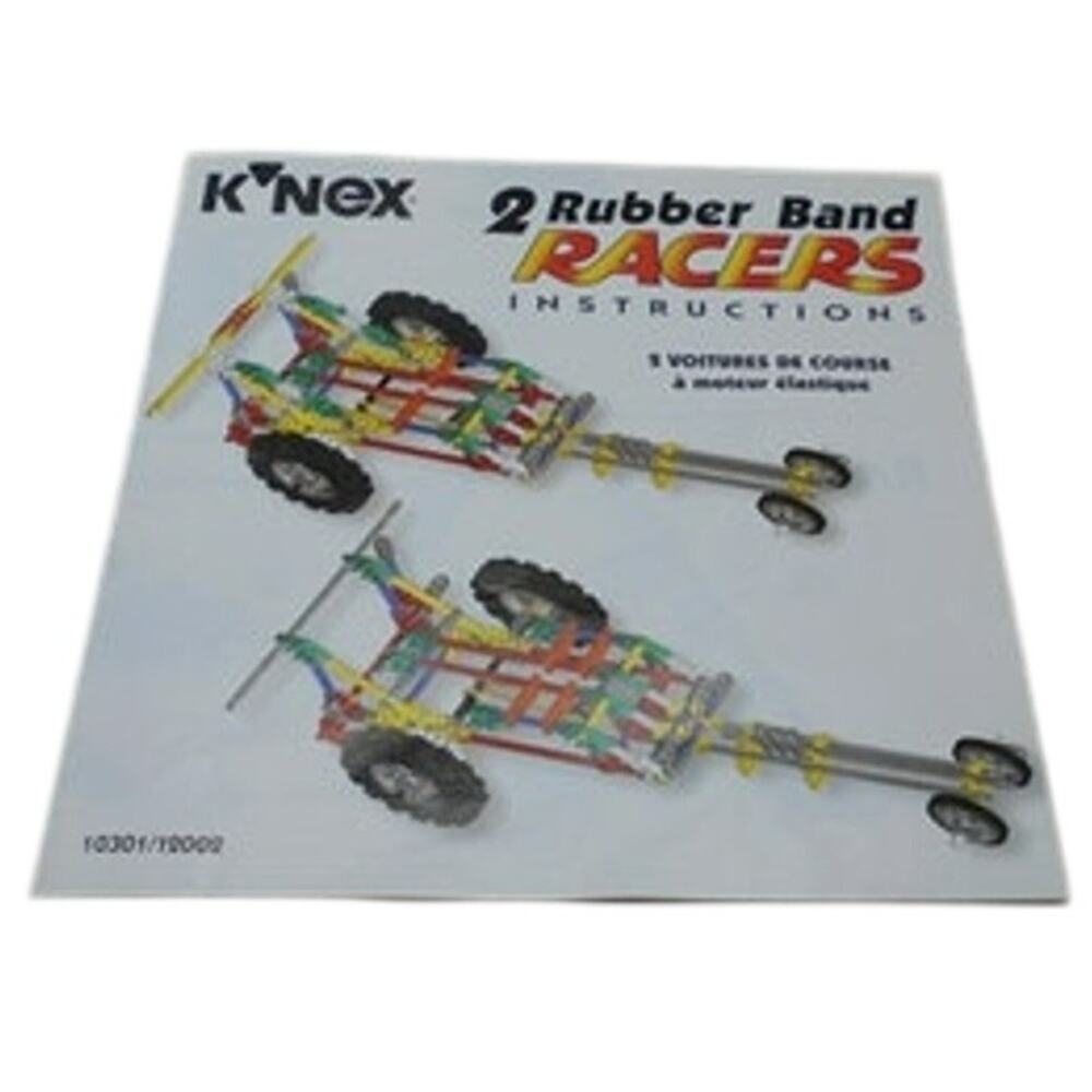K'NEX 1994 Rubber Band Racers 10301/12002 Kit w/Roller 96202 READ Description